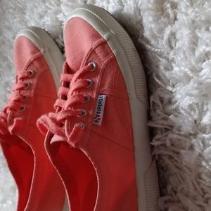 Superga orange sneakers, 7 1/2
